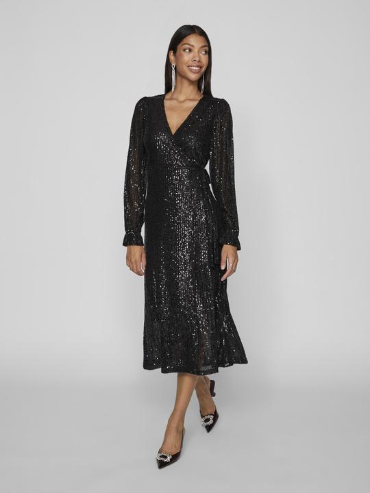 Actual product image Vila Vimaia Ls Sequin Midi Wrap Dress/Dc (36)