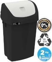 Image du produit NMF Affaldsbeholder Nordic recycle 50 ltr Sort Hvid vippelåg,1 stk