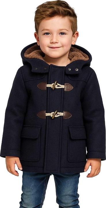 Actual product image Minoti Boys Plain Toggle Duffle Coat (104)