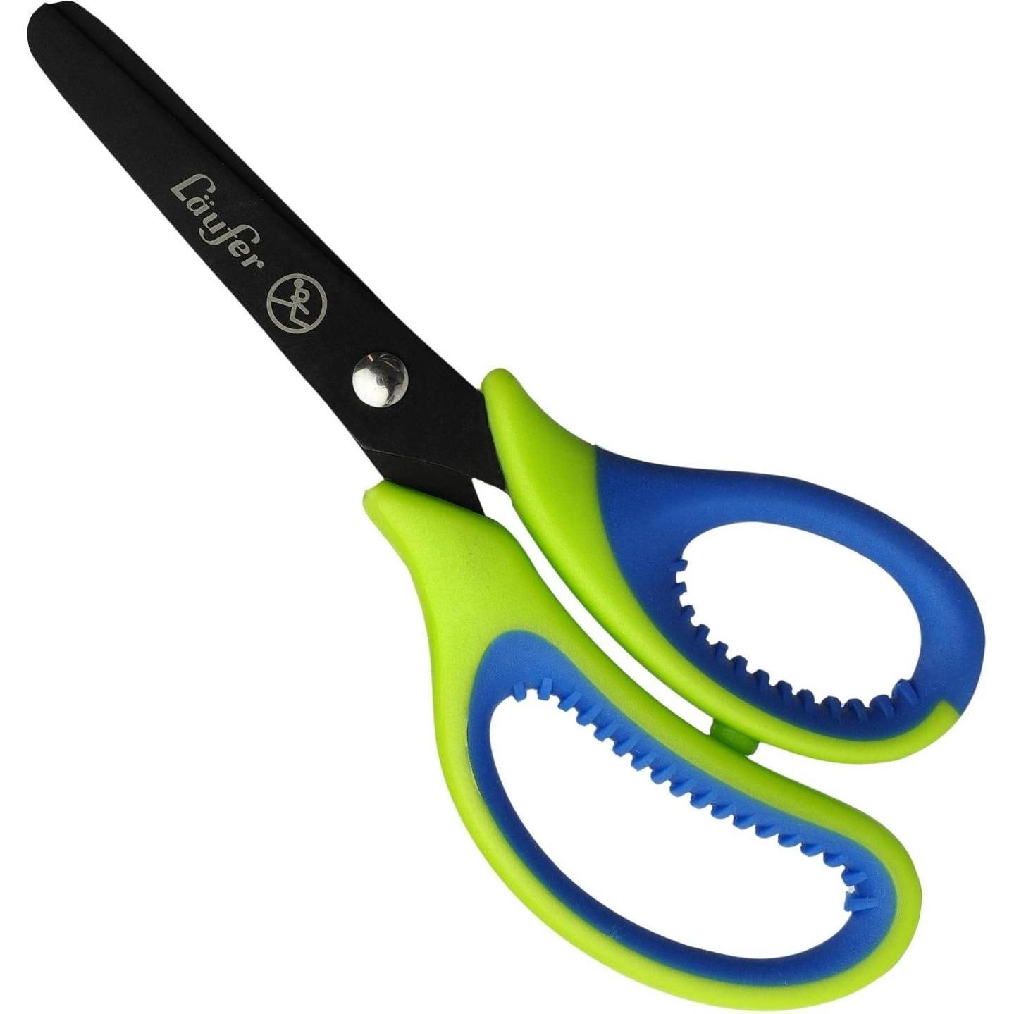 Thumbnail - Läufer, Schere, L„ufer Ergonomische Bastelschere, L„nge: 130 mm, grn/blau (13 cm)