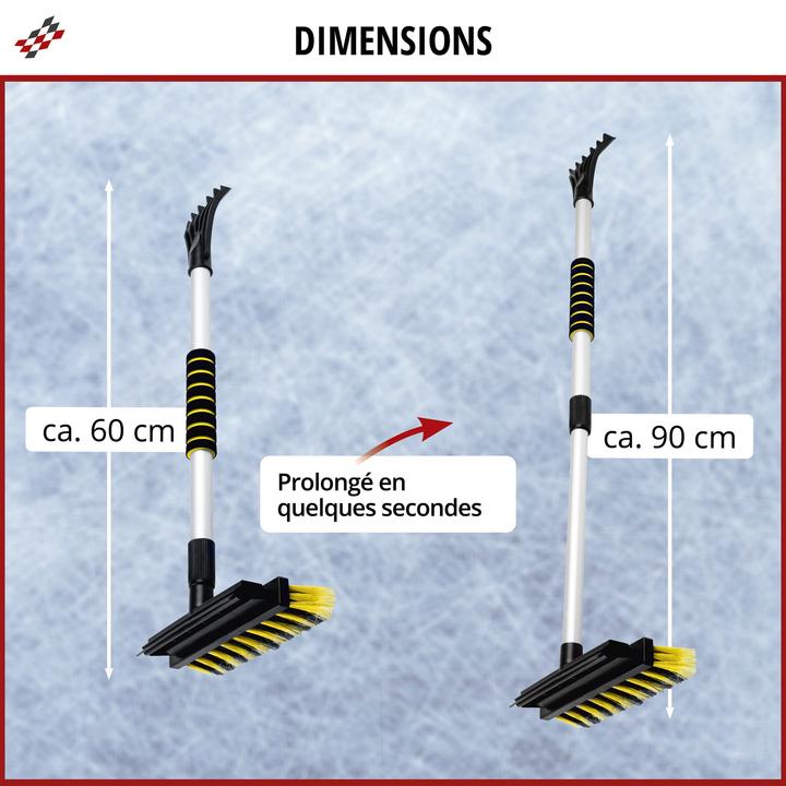Produktbild Walser Schneebürste 3in1 Eiskratzer und Gummilippe robuster Eisschaber Schneebesen