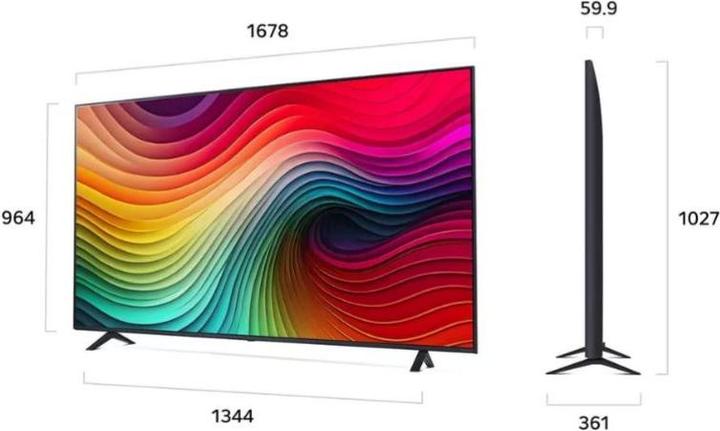 Actual product image LG UHD TV 75NANO82T6B (75", NANO82, Nano-Cell, 4K, 2022)