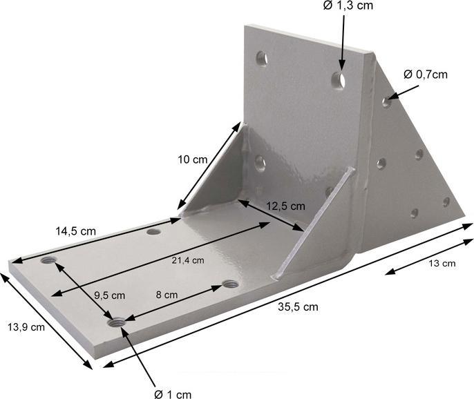 Image du produit Swisshandel24 3x Adaptateur de chevron pour store coffre T124, adaptateur de support de chevron - gris