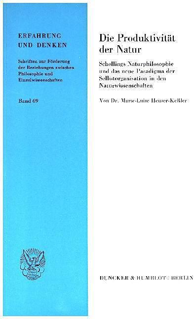 Produktbild Die Produktivität der Natur (Deutsch, Marie-Luise Heuser-Kessler, 1986)