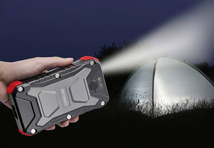 Produktbild Voltcraft VC PB PD65W Rugged Powerbank 30000 mAh Power Delivery 3.0 Li-Ion Schwarz-Rot LED Taschenl (30000 mAh, 111 Wh)