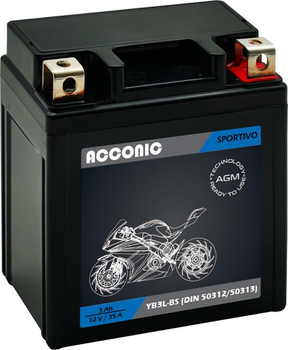 Acconic Sportivo AGM YB3L-BS (12 V, 3 Ah)