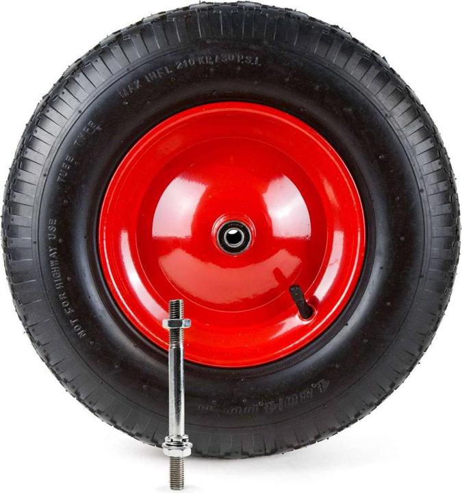 Grafner Wheelbarrow wheel 4.80/4.00-8 PU pneumatic tyres Metal rim with axle Wheelbarrow tyre