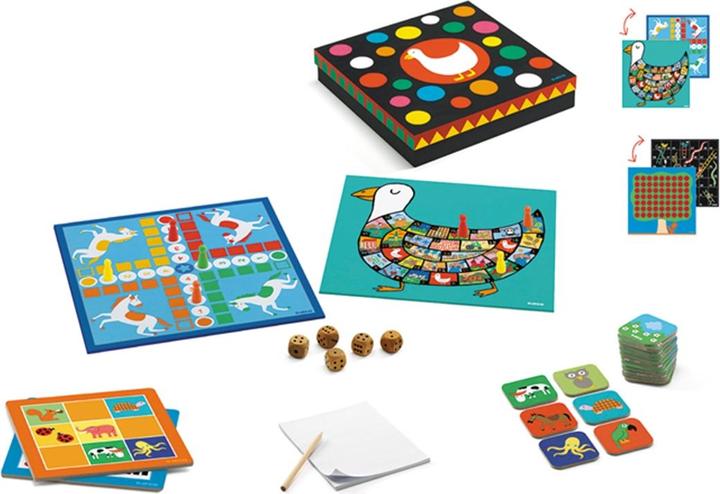 Image du produit Djeco Classic Box 12 jeux (mult) (Allemand, Anglais, Français, 2 - 4 Joueur)