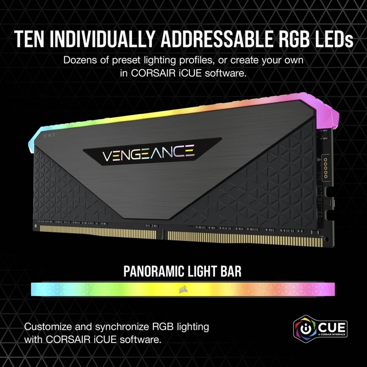 Produktbild Corsair Vengeance RGB RT (2 x 8GB, 3600 MHz, DDR4-RAM, DIMM)