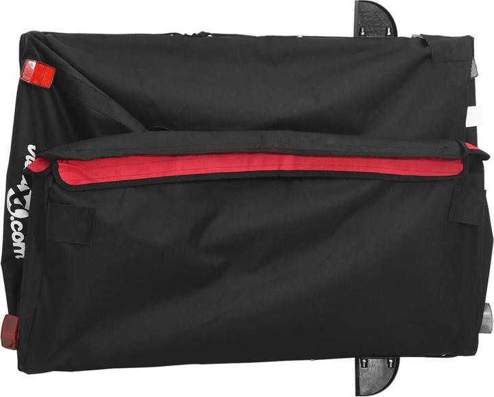 Image du produit VidaXL Lastenanhänger Schwarz und Rot 45 kg Eisen, Farbe