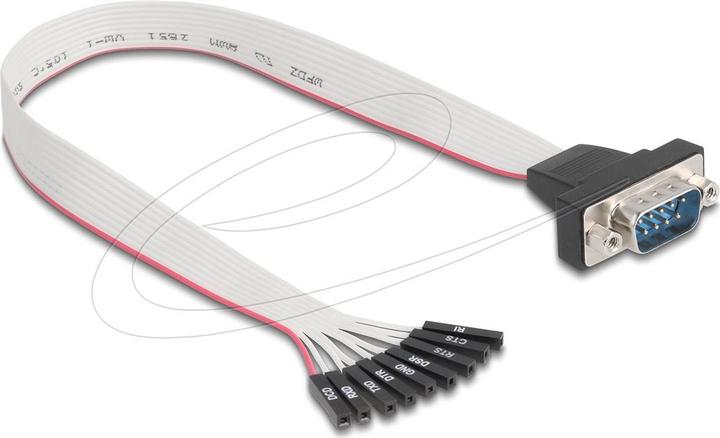 Produktbild Delock Flachbandkabel RS-232 mit 9 x Pfostenbuchse zu D-Sub (0.30 m)