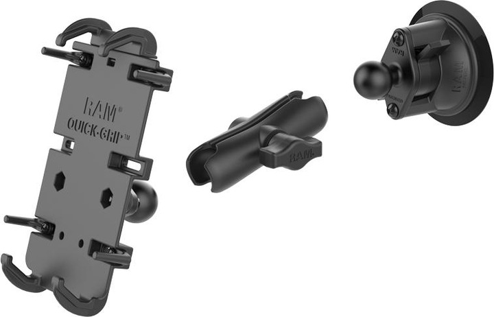 Actual product image RAM Mounts Quick-Grip Uni suction foot, B-ball, middle arm