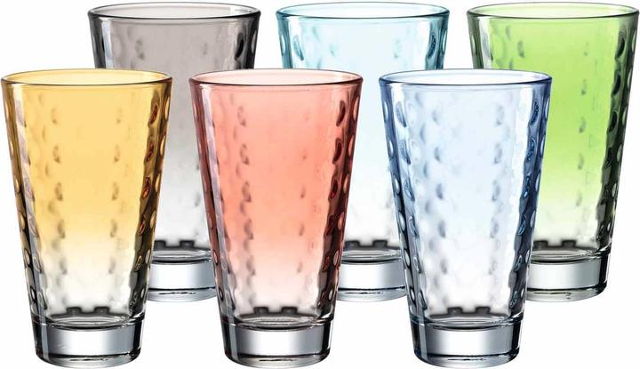 Immagine prodotto Leonardo Bicchiere da bere Optic Pastel 300 ml, 6 pezzi, Multicolore (0.30 l, 6 x)