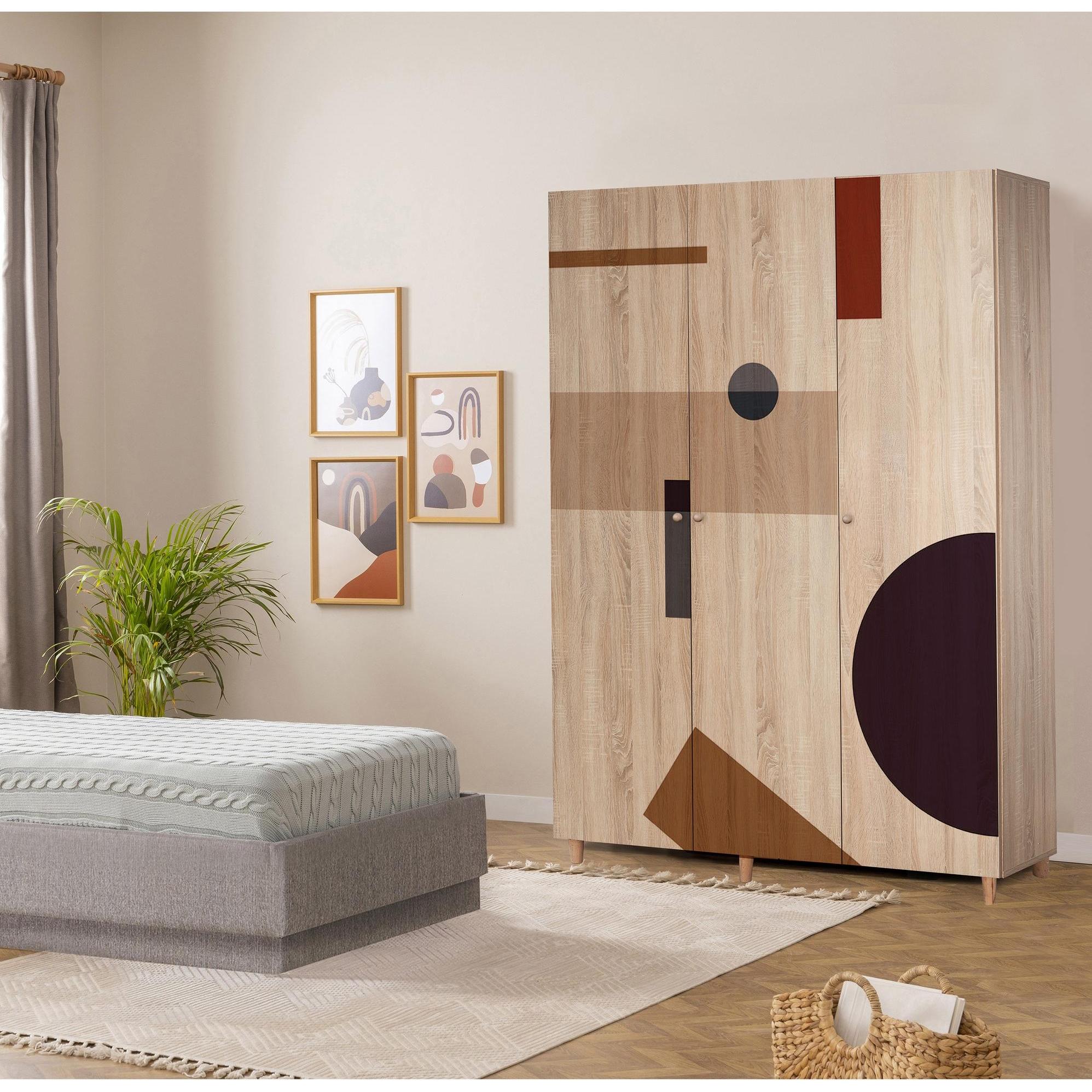 Thumbnail - Homitis, Kleiderschrank, Lena (135 x 192 x 52 cm)