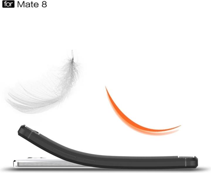 Actual product image Screenguard Huawei Mate 8 Cover Carbon Brushed Soft TPU (Mate 8)