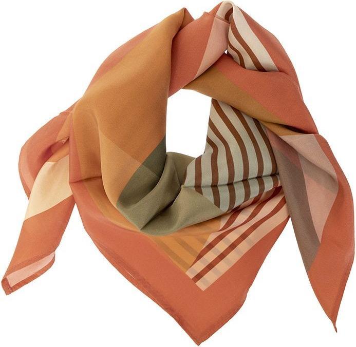Produktbild Changemaker Seidenfoulard Multiverse 100%Seide 90x90cm pfirsich/orange/gr