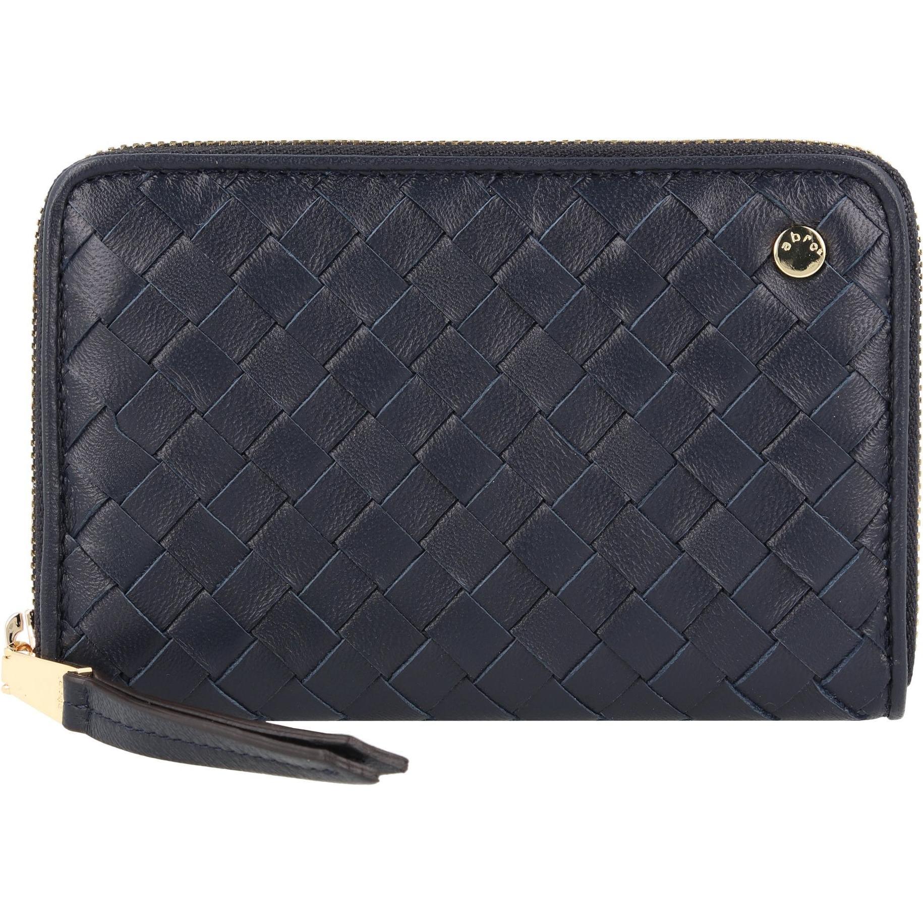 Abro, Damen, Portemonnaie, Piuma Geldbörse Leder 15 cm, Blau