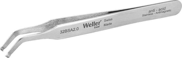 Produktbild Weller Erem SMD-Pinzette, 2 mm Spitzen, 40° abgewinkelt/Rund, Edelstahl 115mm