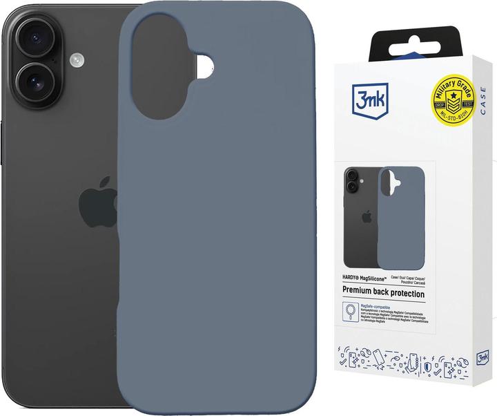Actual product image 3MK Etui Hardy MagSilicone do Apple iPhone 16 Plus ultramarine (Apple iPhone 16 Plus)