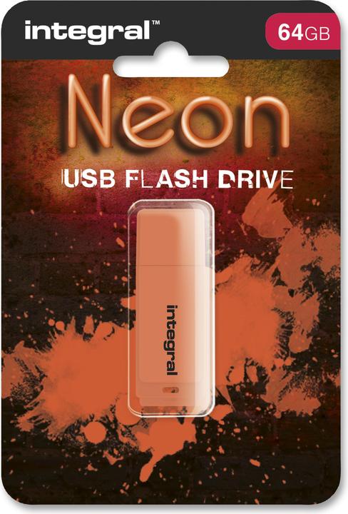 Produktbild USB2.0 DRIVE NEON ORANGE USB-Stick USB Typ-A 2.0 (64 GB, USB-A)