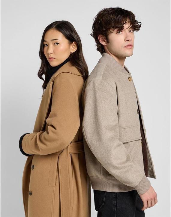 Actual product image Lee Wool Bomber Jacket, Machine Washable, Regular Fit (M)