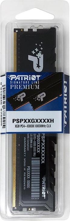 Actual product image Patriot Premium Black DDR4 16GB 3200MHz CL22 Radiator (1 x 16GB, 3200 MHz, DDR4-RAM, DIMM)