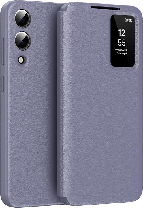 Techsuit - SmartView Series - Samsung Galaxy S25 Edge - Purple (Samsung Galaxy S25 Edge)