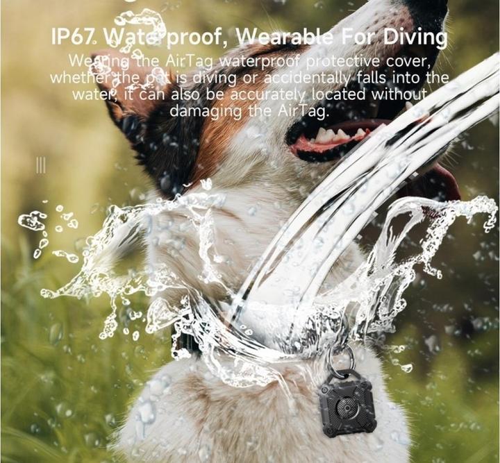 Productafbeelding Screenguard Apple Airtag Rugged Waterdichte Hoes met hanger