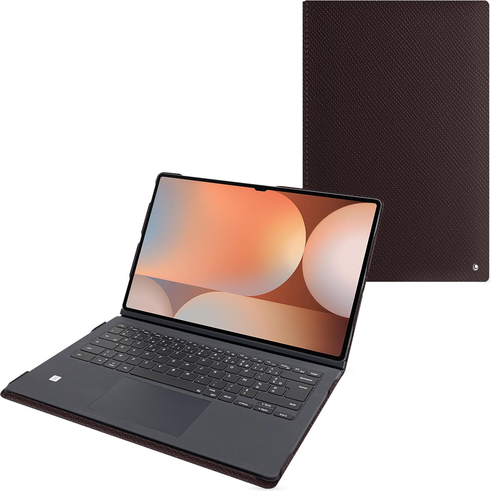 Noreve Samsung Galaxy Tab S10 Ultra Ledertasche kompatibel Book Cover Keyboard (Galaxy Tab S10 Ultra), Tablet Hülle, Bra...