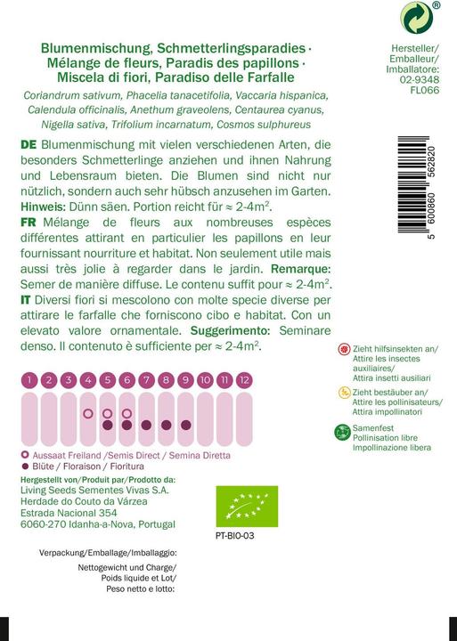 Produktbild Living Seeds Blumenmischung, Schmetterlingsparadies (Blumensamen)