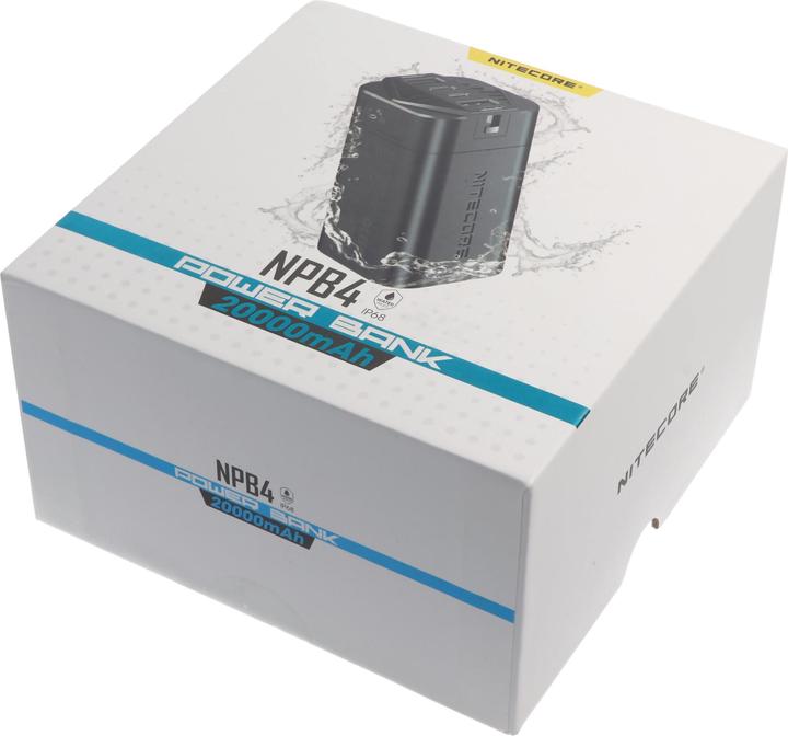 Image du produit Nitecore Banque d'alimentation NPB4 - 20000mAh, étanche (20000 mAh, 18 W, 72.80 Wh)