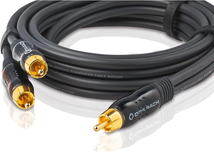 Produktbild Oehlbach D1C23712 Cinch Audio Y-Kabel (2x Cinch-Stecker - 1x Cinch-Stecker) 15.00m Anthrazit (15 m, Cinch Kabel)