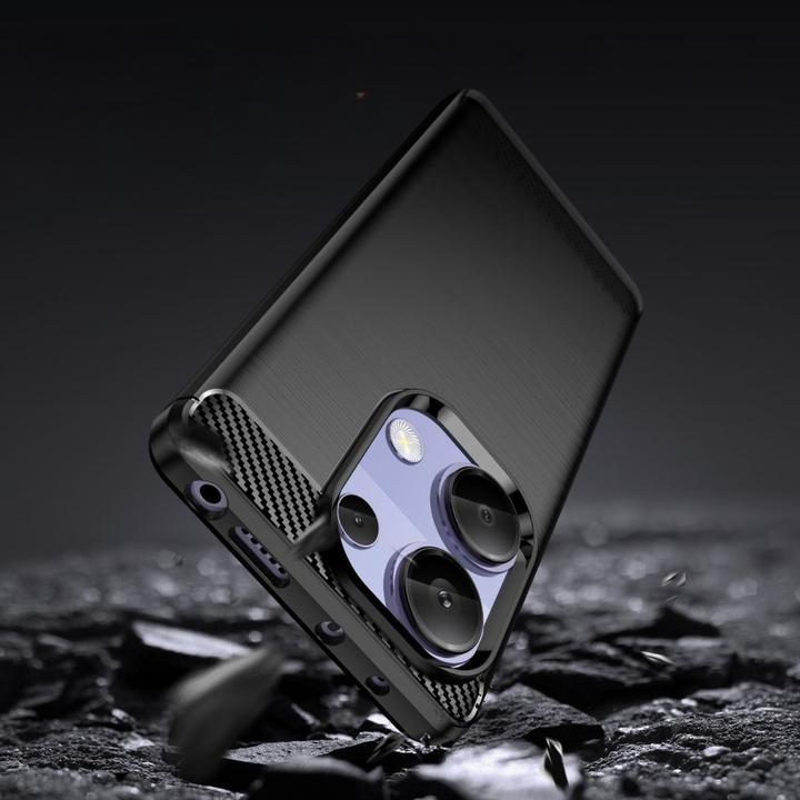 Actual product image Cover-Discount Poco M6 Pro / Redmi Note 13 Pro 4G - Metal look black (Xiaomi Poco M6 Pro, Xiaomi Redmi Note 13 Pro 4G)