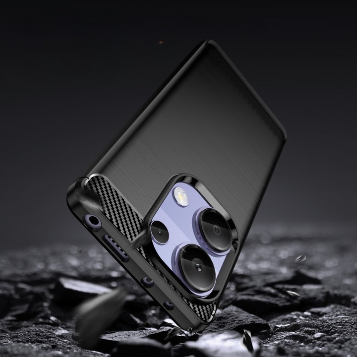 Produktbild Cover-Discount Poco M6 Pro / Redmi Note 13 Pro 4G - Metall Look schwarz (Xiaomi Redmi Note 13 Pro 4G)