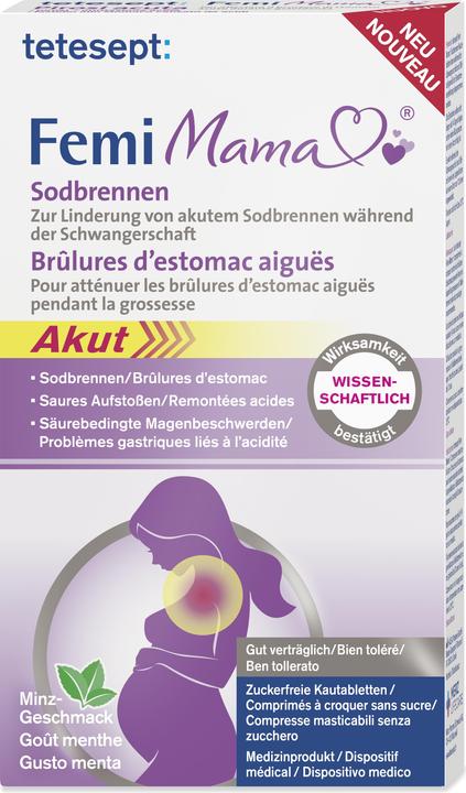 Tetesept Femi Mama Aigreurs d'estomac Comprimés à mâcher (10 pièce(s), 10 ml, 33 g)
