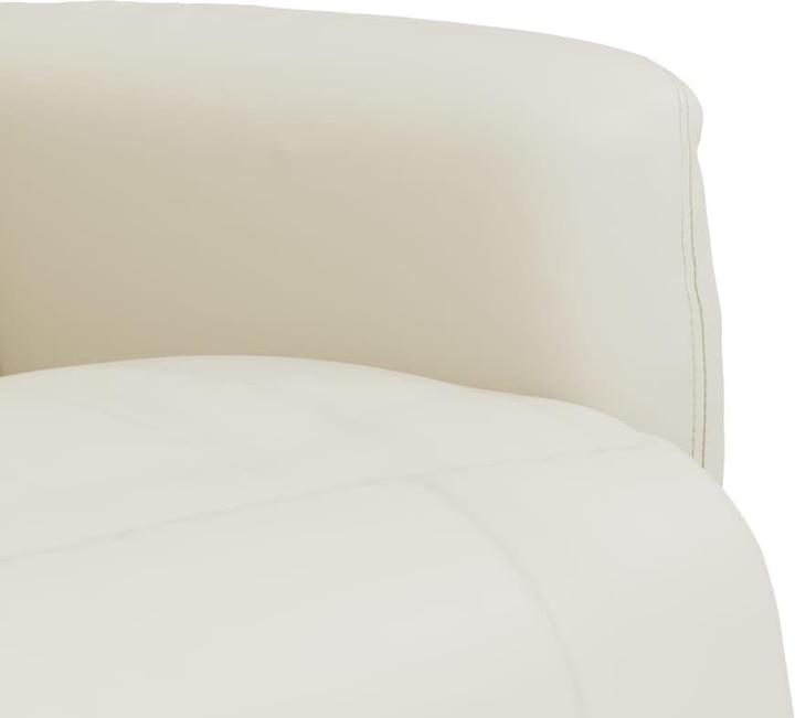 Produktbild vidaXL Relaxsessel mit Fussteil Creme Kunstleder,Farbe