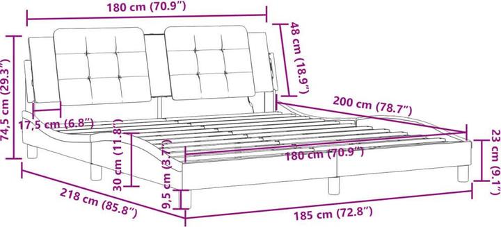 Image du produit vidaXL Bettgestell (180 x 200 cm)