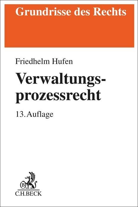 Produktbild Verwaltungsprozessrecht (Deutsch, Friedhelm Hufen, 2023)