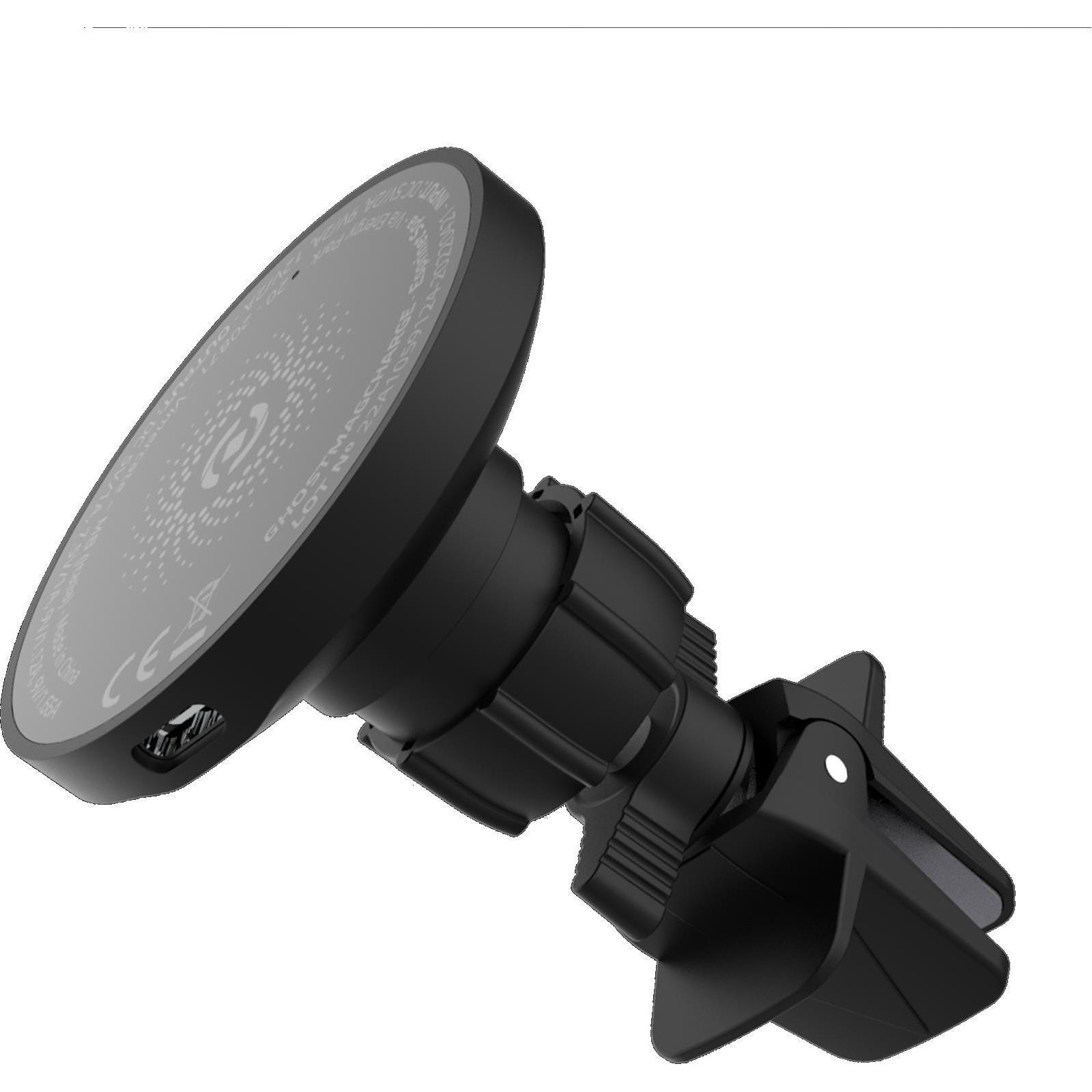 Celly Soporte Magnetico Coche Magsafe 15w Con Carga Inalambrica Ghostmagcharge, Supporto per smartphone, Nero