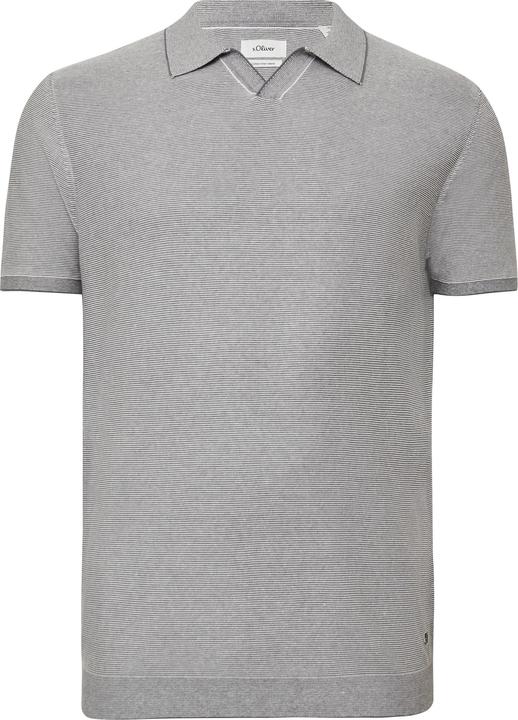 Produktbild s.Oliver Strickpullover Gestricktes Poloshirt aus Leinenmix (5XL)