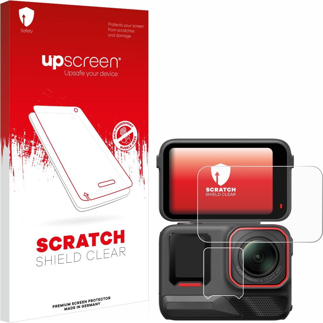 upscreen Schutzfolie Displayschutz Displayschutzfolie Folie Klar Transparent, Action Cam Zubehör, Transparent