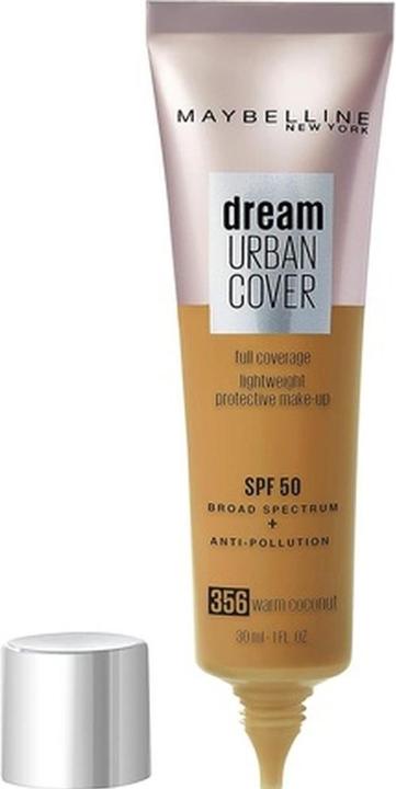 Immagine prodotto Maybelline New York Maybelline Dream Urban Cover Trucco Protettivo All-In-One SPF 50 356 Cocco Caldo (Cocco caldo)