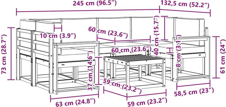 Produktbild vidaXL Outdoor-Sofa