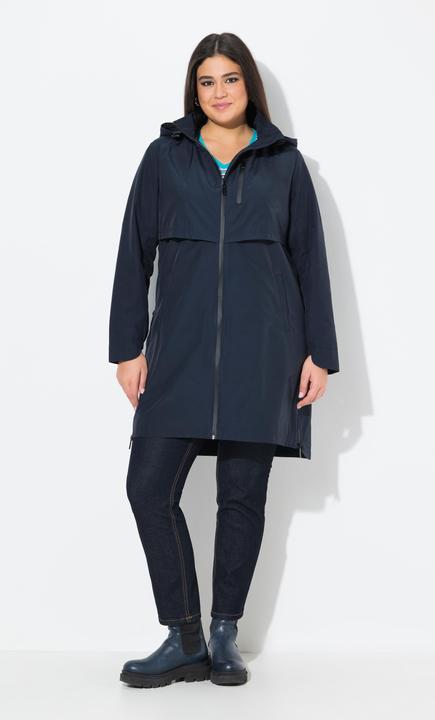 Actual product image Ulla Popken Parka, Zipper-Seitenschlitze, Kapuze, Zipptaschen (56)