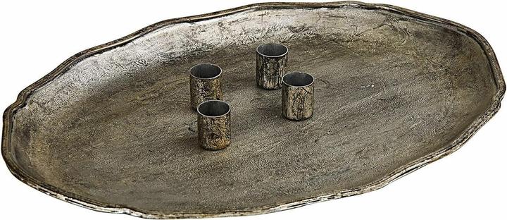 Produktbild Loberon Kerzen-Tablett Noirelle antiksilber