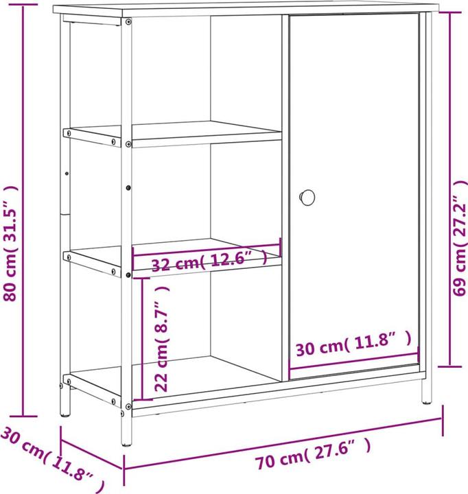 Image du produit vidaXL Sideboard (70 x 30 x 80 cm)