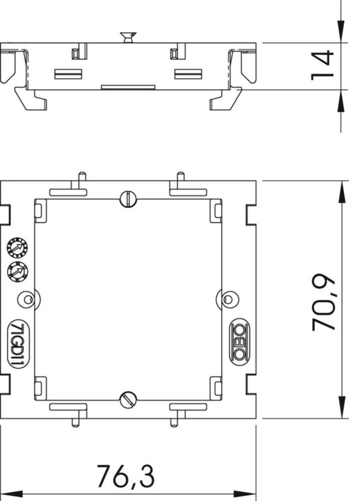 Actual product image OBO Bettermann Mounting bracket 71MTD 1gang f. data technology