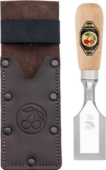 Actual product image Kirschen Kurzbeitel in Leder- holster, 35 mm (35 mm)