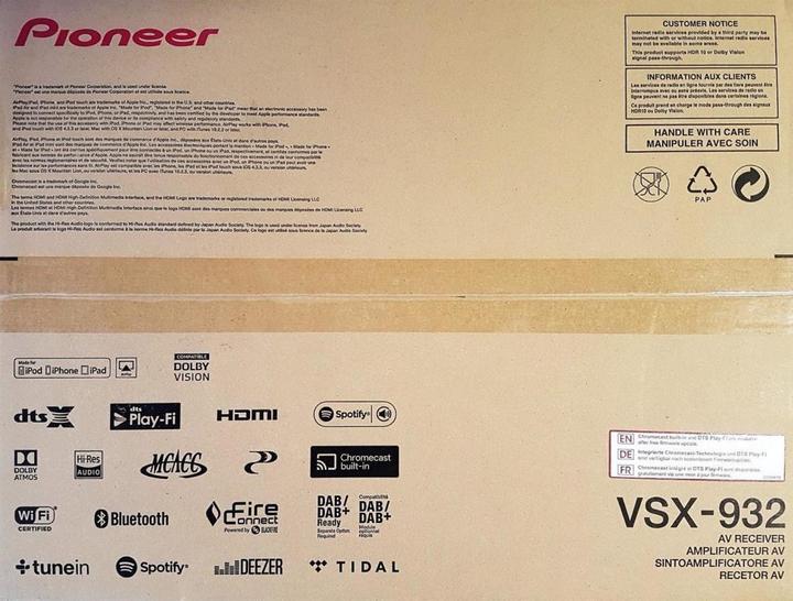 Produktbild Pioneer Vsx-932 (7.2 Kanal, AM, FM)