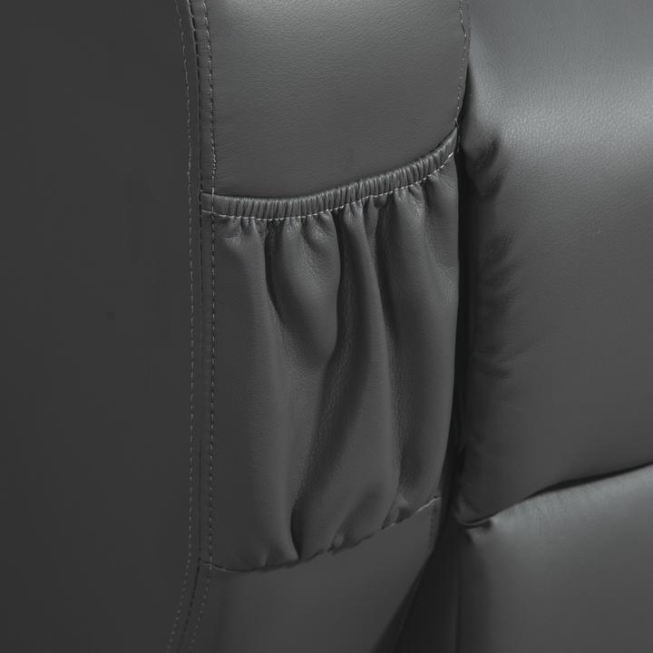 Produktbild Homcom Massagesessel Kunstleder, Stahl Dunkelgrau